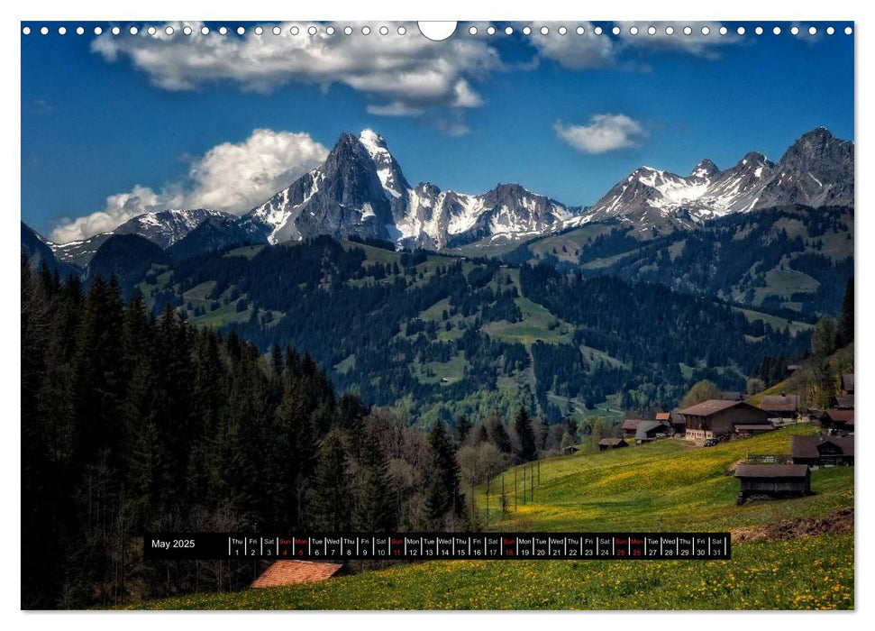 Landscapes of Swiss Alps (CALVENDO Monthly Calendar 2025)