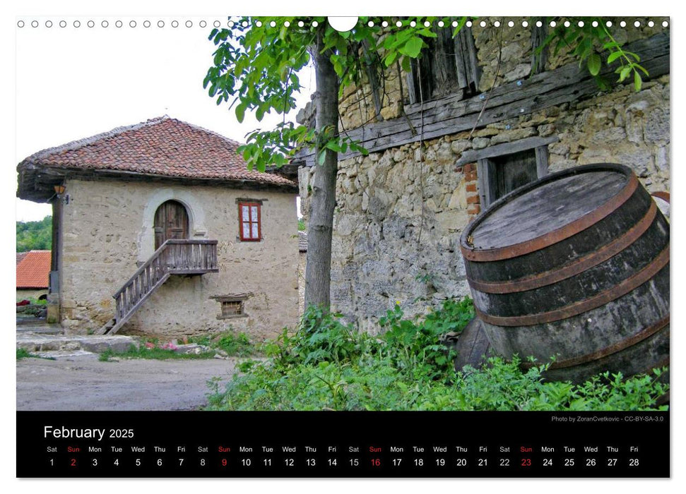 Monuments of Serbia 2025 (CALVENDO Monthly Calendar 2025)