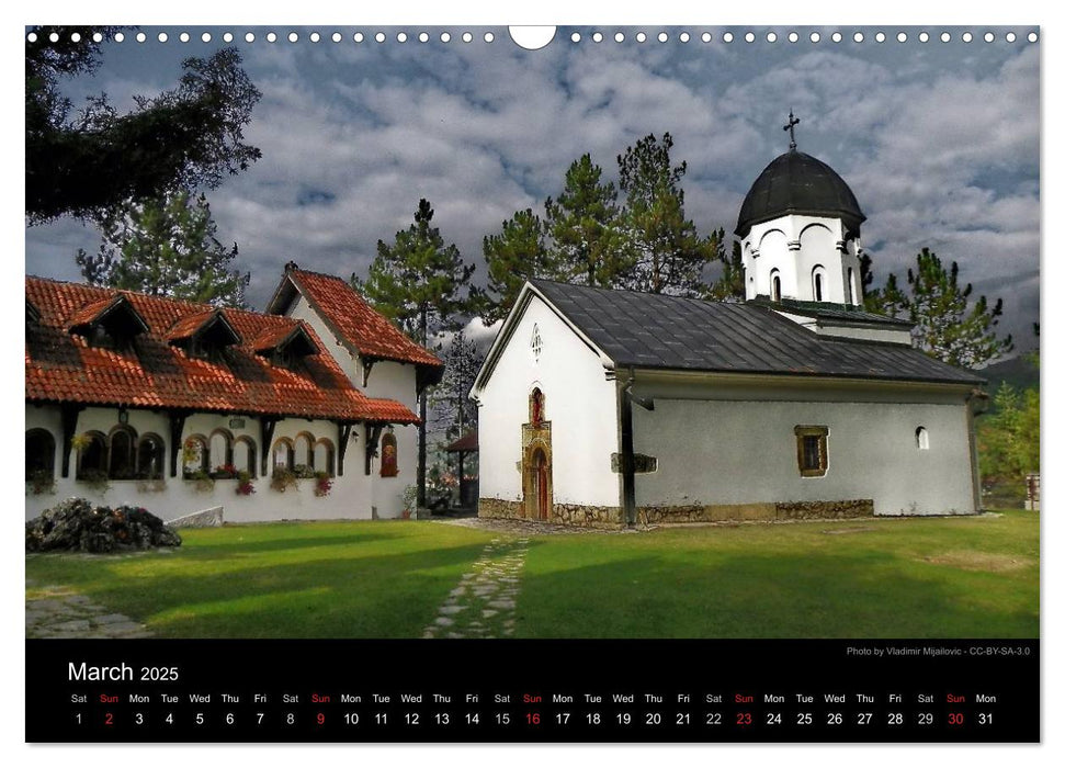 Monuments of Serbia 2025 (CALVENDO Monthly Calendar 2025)