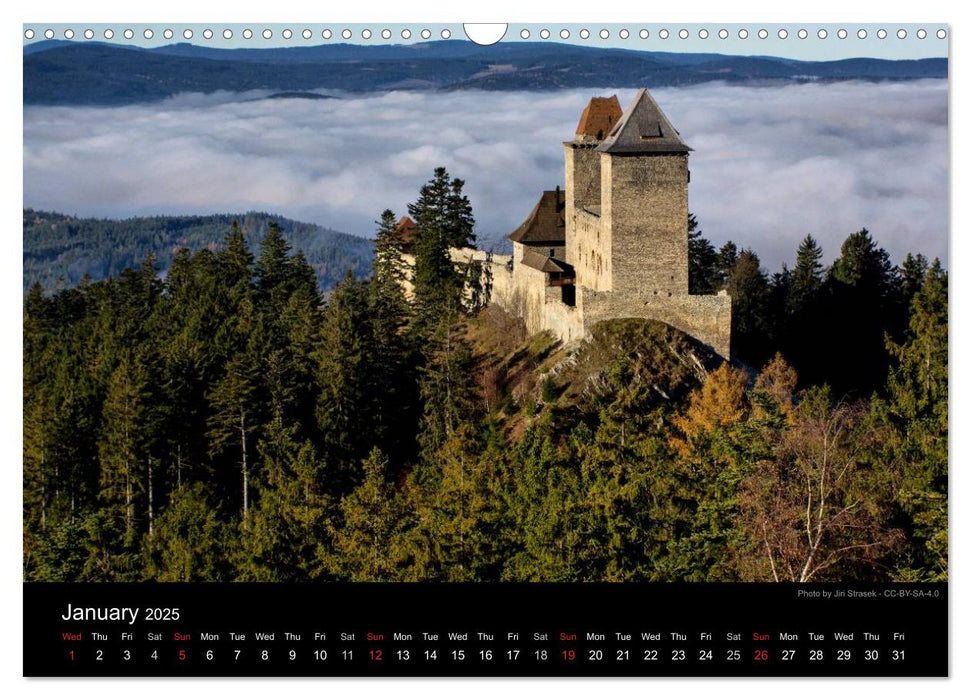 Monuments of Czech Republic 2025 (CALVENDO Monthly Calendar 2025)