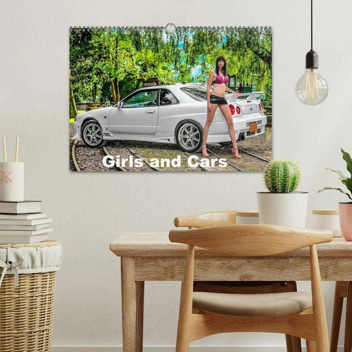 Girls and Cars (CALVENDO Monthly Calendar 2025)