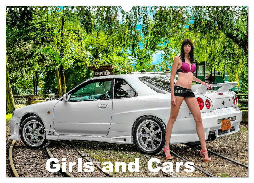 Girls and Cars (CALVENDO Monthly Calendar 2025)