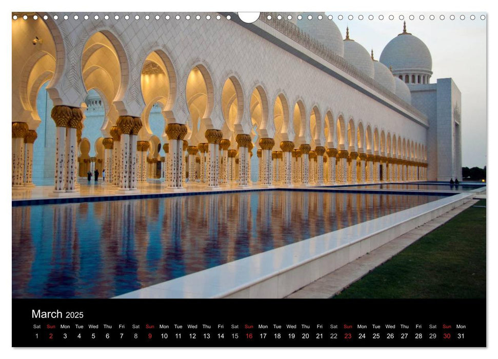 Abu Dhabi - Sheikh Zayed Grand Mosque (CALVENDO Monthly Calendar 2025)