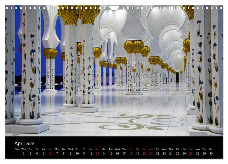 Abu Dhabi - Sheikh Zayed Grand Mosque (CALVENDO Monthly Calendar 2025)