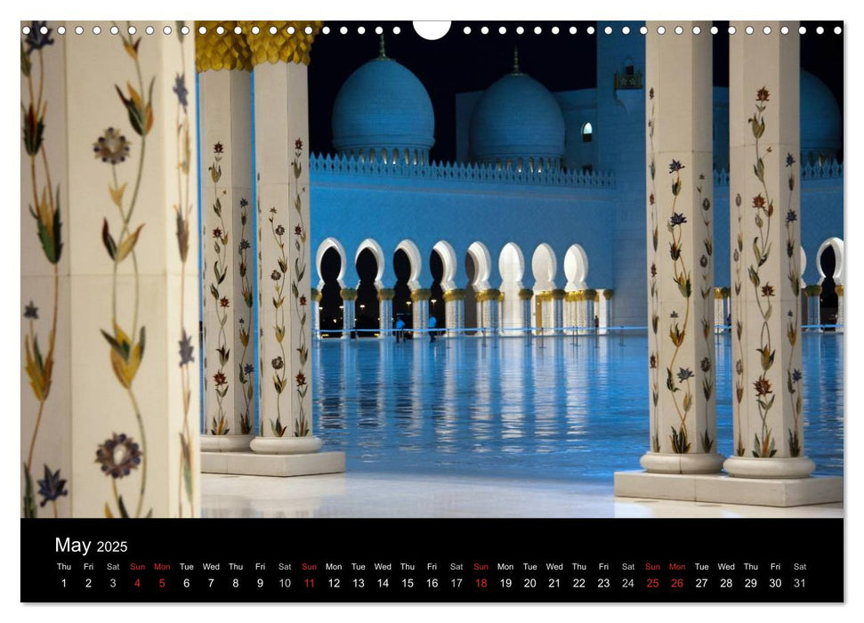 Abu Dhabi - Sheikh Zayed Grand Mosque (CALVENDO Monthly Calendar 2025)