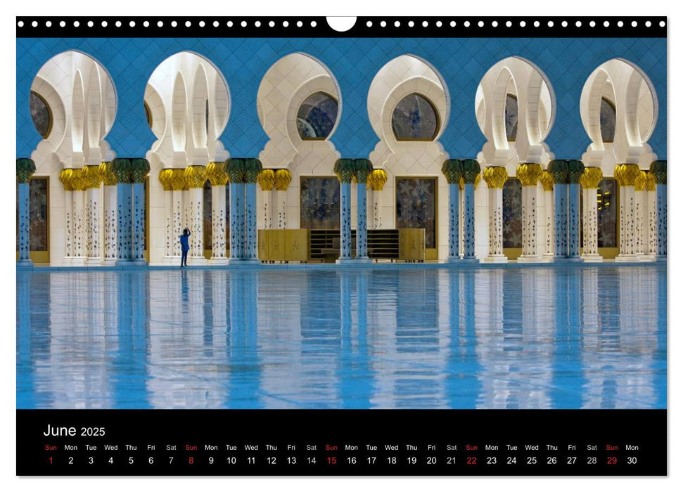 Abu Dhabi - Sheikh Zayed Grand Mosque (CALVENDO Monthly Calendar 2025)