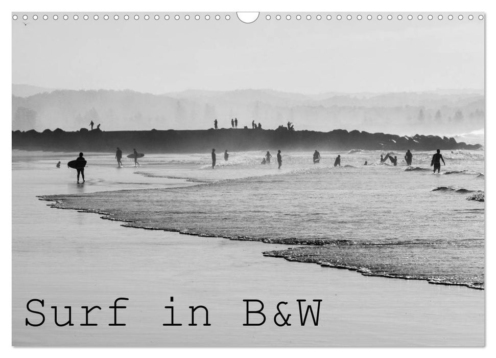 Surf in B&W (CALVENDO Monthly Calendar 2025)