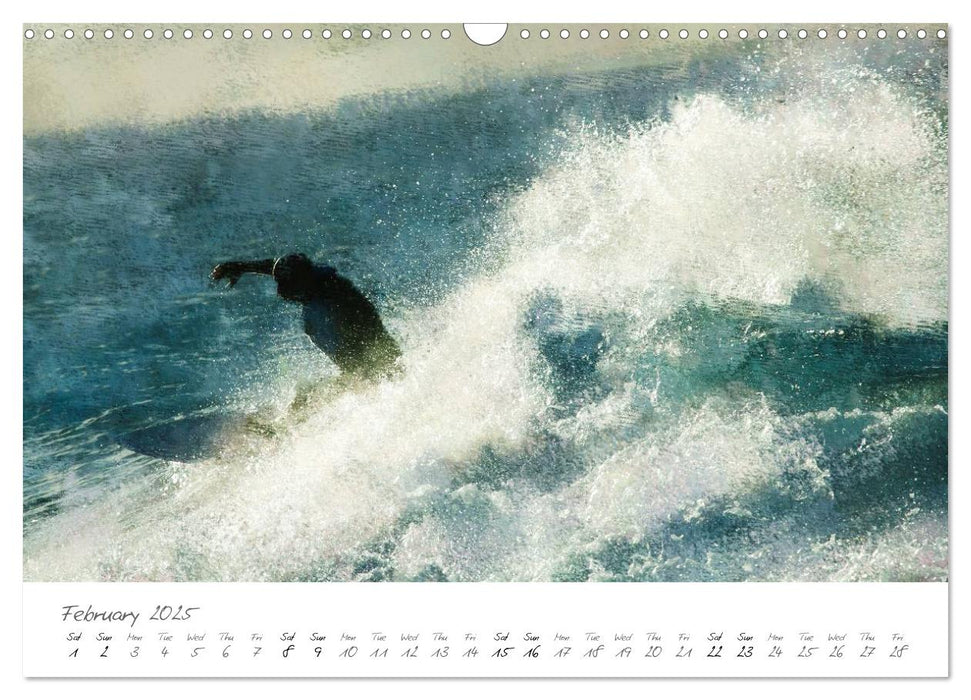 Painterly Surfer (CALVENDO Monthly Calendar 2025)