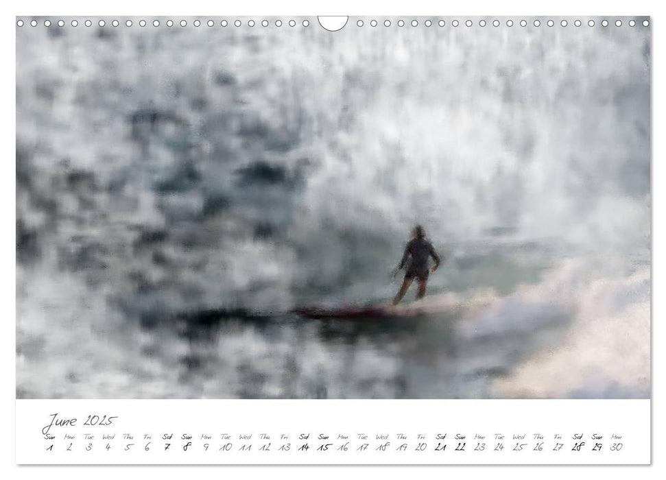 Painterly Surfer (CALVENDO Monthly Calendar 2025)