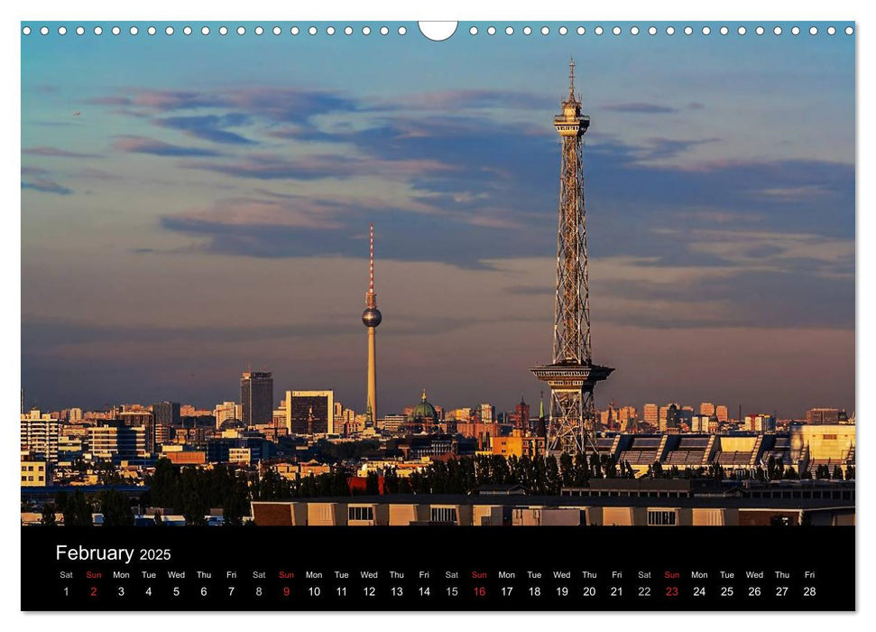 Sunsets of Berlin (CALVENDO Monthly Calendar 2025)