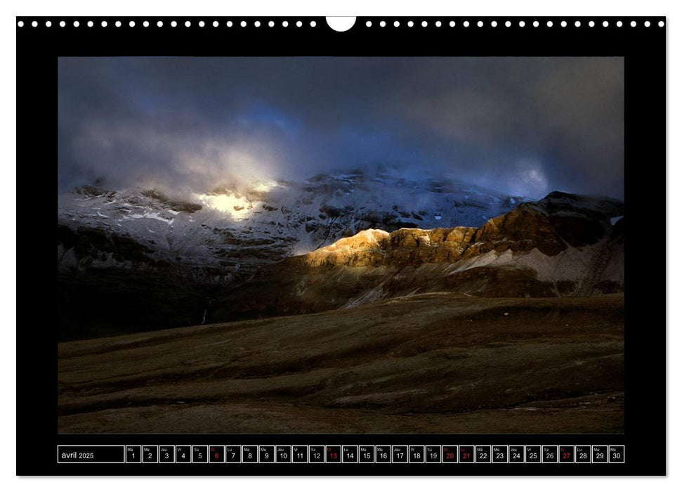 Photographies de Montagne (CALVENDO Calendrier mensuel 2025)