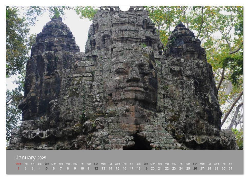 Angkor petrified giants (CALVENDO Monthly Calendar 2025)