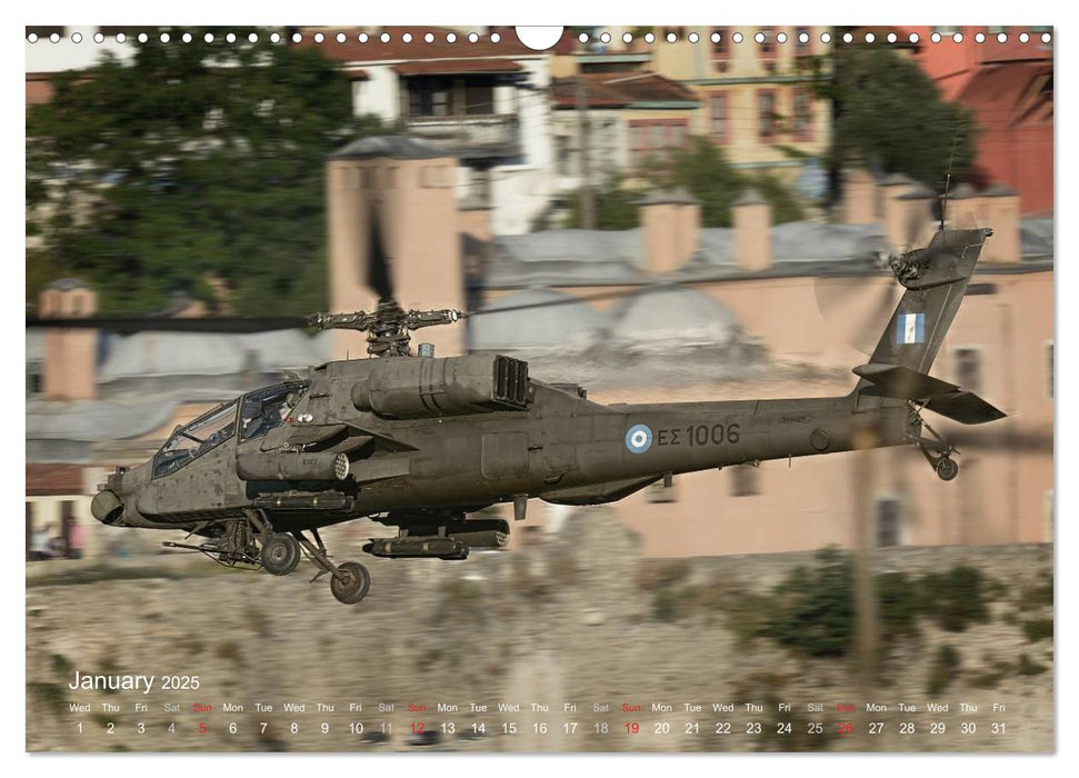 Hellenic Army AH-64 (CALVENDO Monthly Calendar 2025)