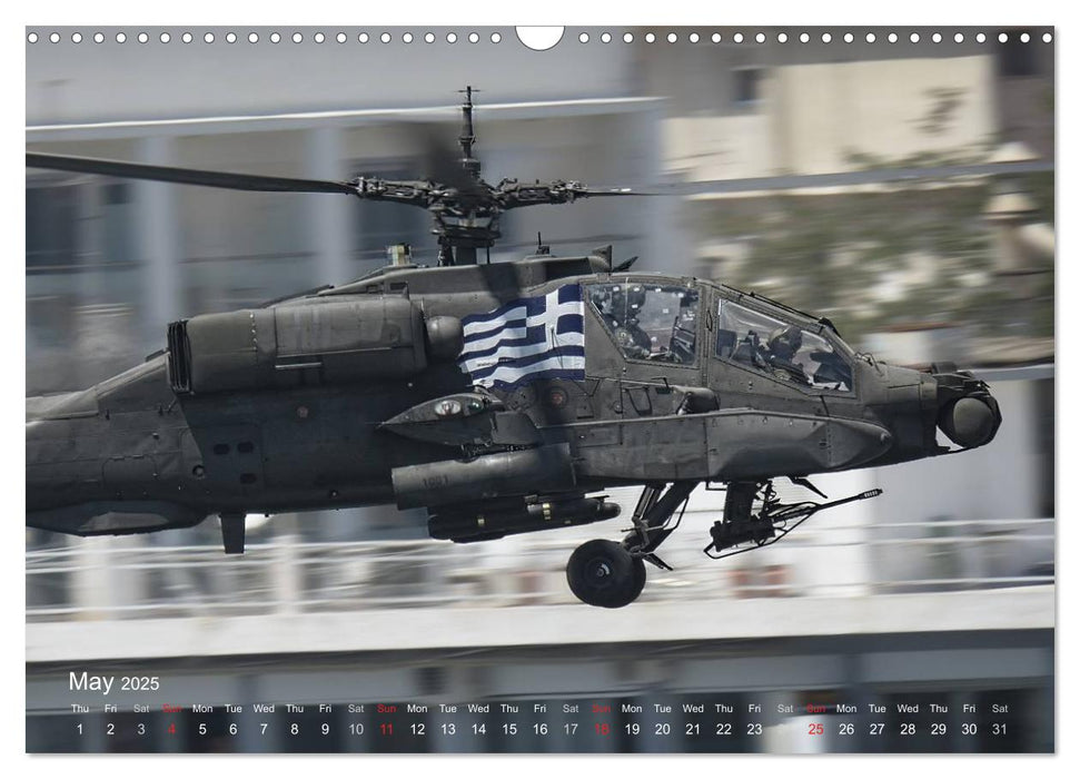 Hellenic Army AH-64 (CALVENDO Monthly Calendar 2025)