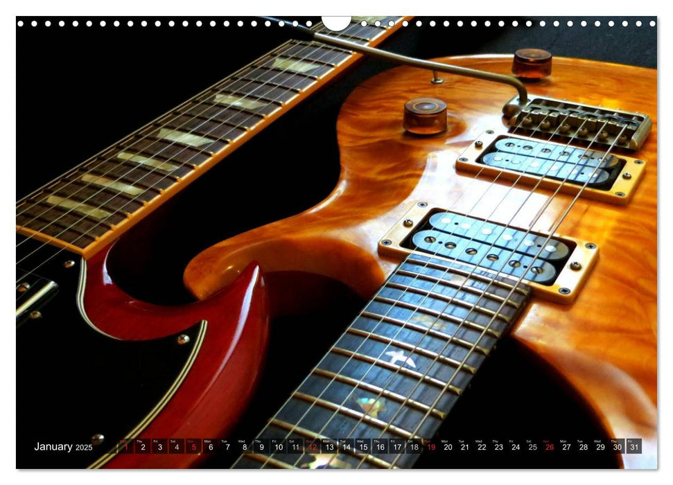 ROCK GUITARS Snapshots (CALVENDO Monthly Calendar 2025)