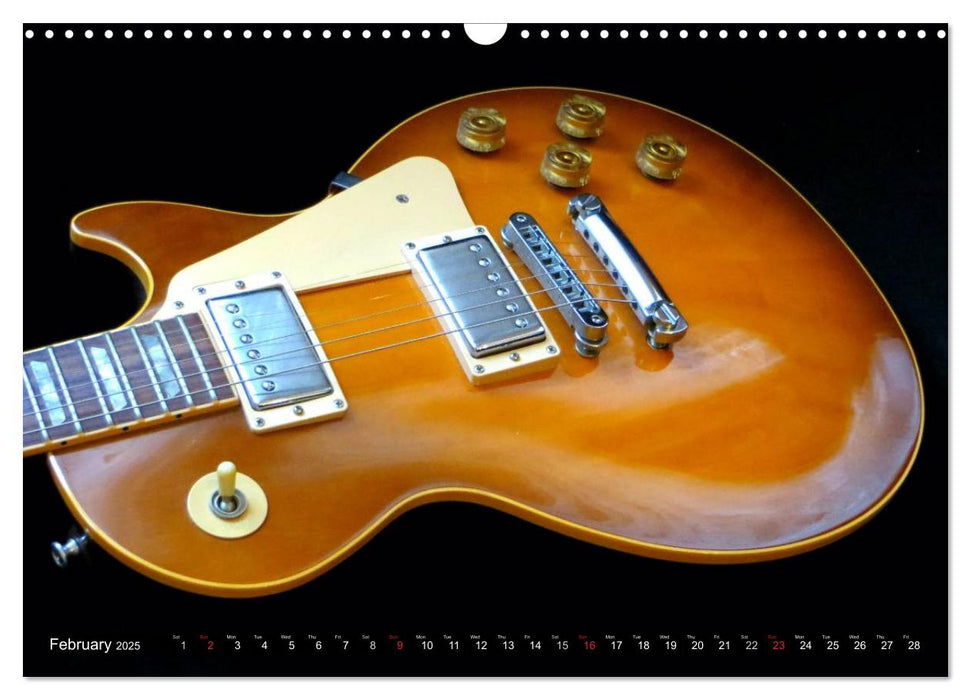 ROCK GUITARS Snapshots (CALVENDO Monthly Calendar 2025)