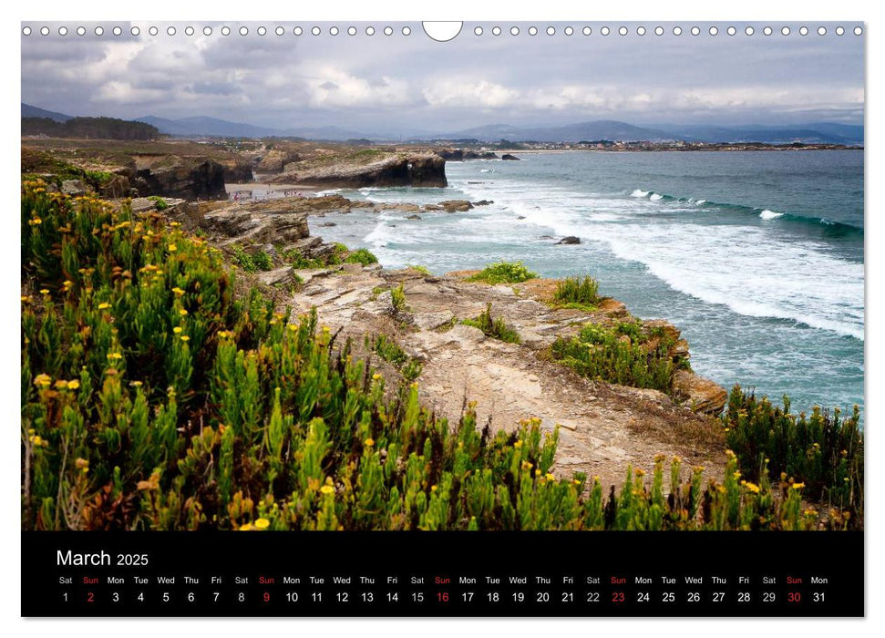 Beaches of Galicia (CALVENDO Monthly Calendar 2025)