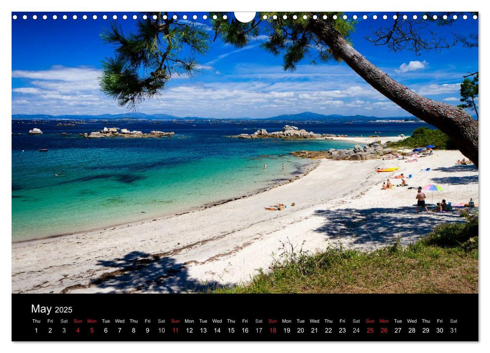 Beaches of Galicia (CALVENDO Monthly Calendar 2025)