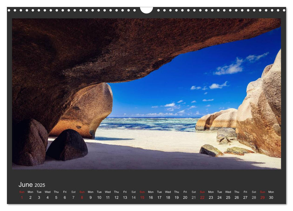 Seychelles Dream beaches in paradise (CALVENDO Monthly Calendar 2025)