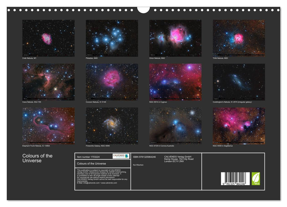 Colours of the Universe (CALVENDO Monthly Calendar 2025)