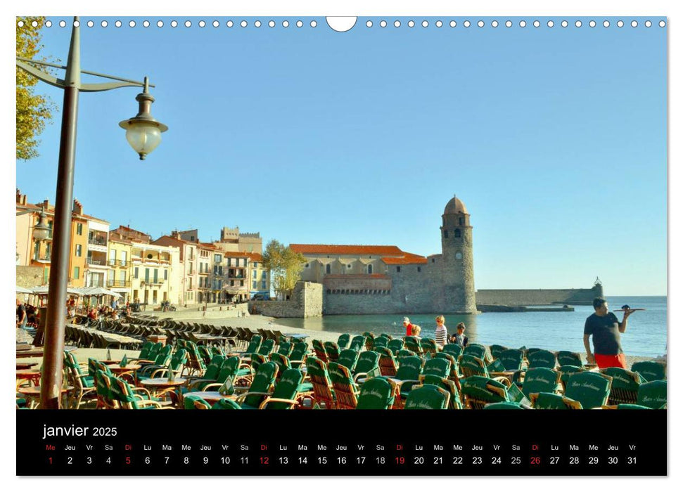 Un jour COLLIOURE (CALVENDO Calendrier mensuel 2025)