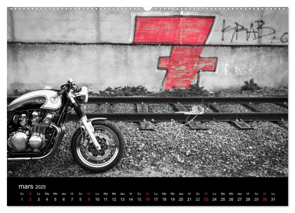 Une moto de caractère (CALVENDO Calendrier supérieur 2025)