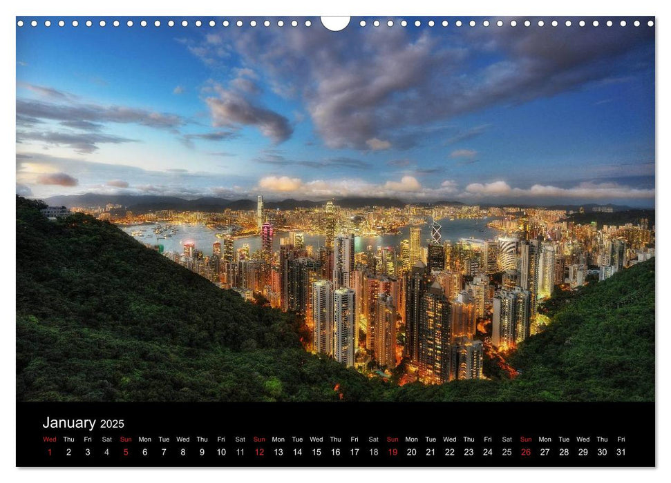 Magical China and Hong Kong (CALVENDO Monthly Calendar 2025)