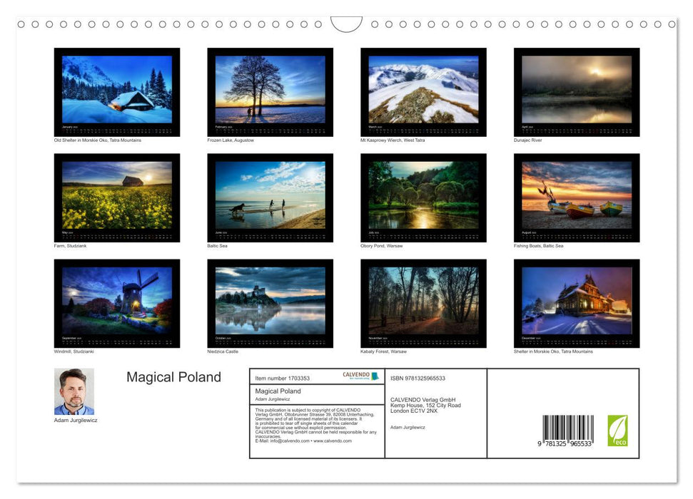 Magical Poland (CALVENDO Monthly Calendar 2025)