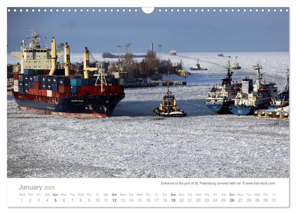 Fascination of Shipping On board around the world (CALVENDO Monthly Calendar 2025)