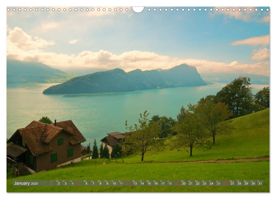 The Swiss Alps by TELL-PASS (CALVENDO Monthly Calendar 2025)