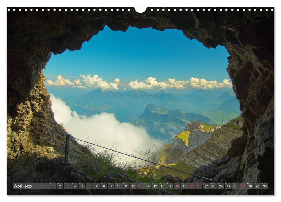 The Swiss Alps by TELL-PASS (CALVENDO Monthly Calendar 2025)