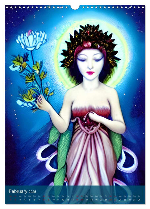 Goddesses - Digital Artwork (CALVENDO Monthly Calendar 2025)