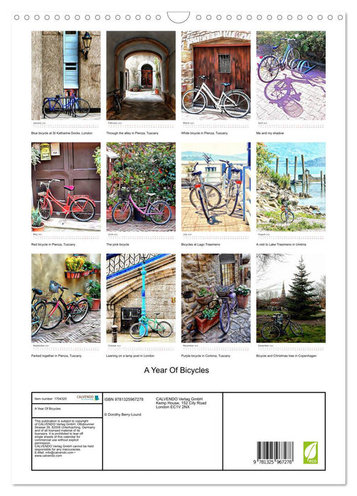 A Year Of Bicycles (CALVENDO Monthly Calendar 2025)