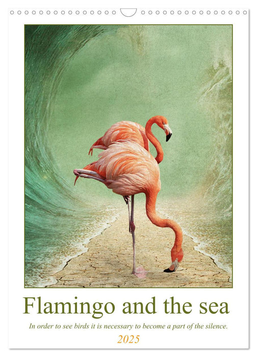 Flamingo and the sea (CALVENDO Monthly Calendar 2025)