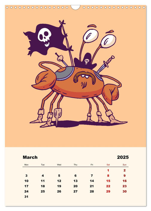 The Funny Pirates (CALVENDO Monthly Calendar 2025)