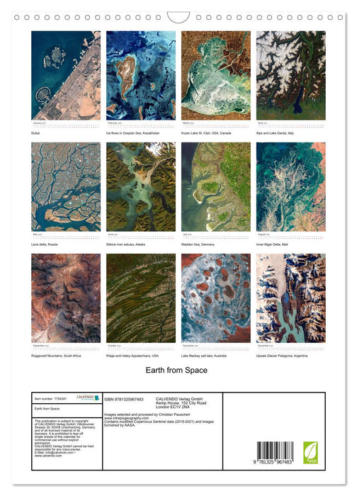 Earth from Space (CALVENDO Monthly Calendar 2025)