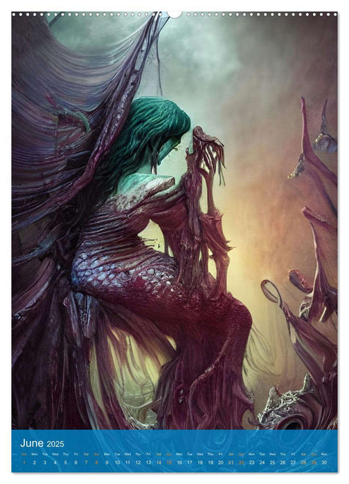 Sirens of the Undead Seas (CALVENDO Monthly Calendar 2025)