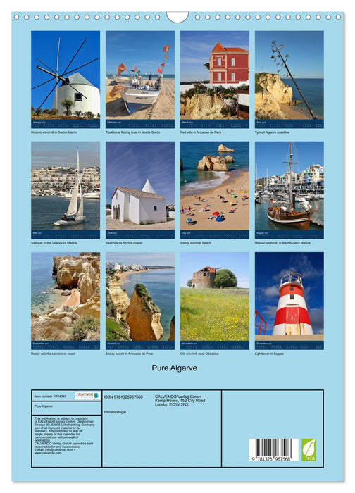 Pure Algarve (CALVENDO Monthly Calendar 2025)