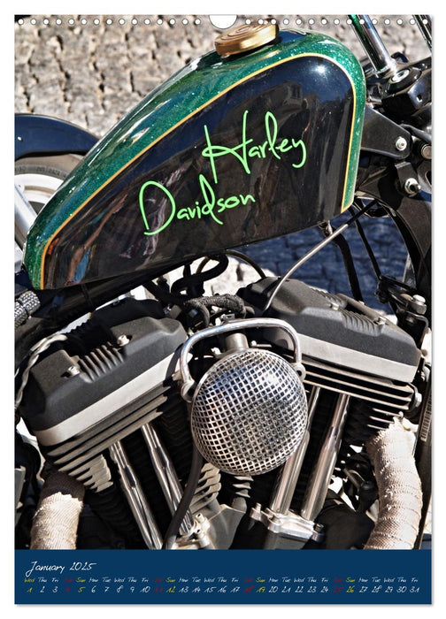 Harley Davidson in Details (CALVENDO Monthly Calendar 2025)