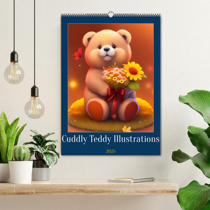 Cuddly Teddy Illustrations (CALVENDO Monthly Calendar 2025)