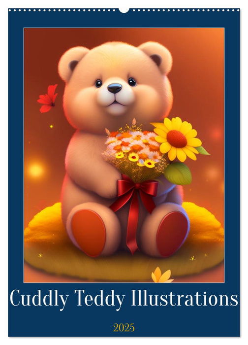 Cuddly Teddy Illustrations (CALVENDO Monthly Calendar 2025)