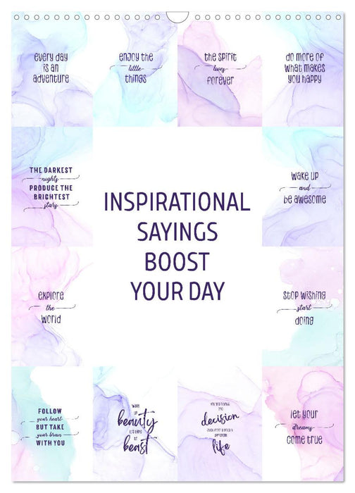 Inspirational sayings boost your day (CALVENDO Monthly Calendar 2025)