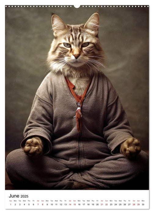 Meow Yoga (CALVENDO Premium-Calendar 2025)