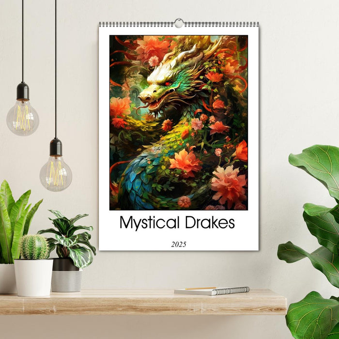 Mystical Drakes (CALVENDO Monthly Calendar 2025)