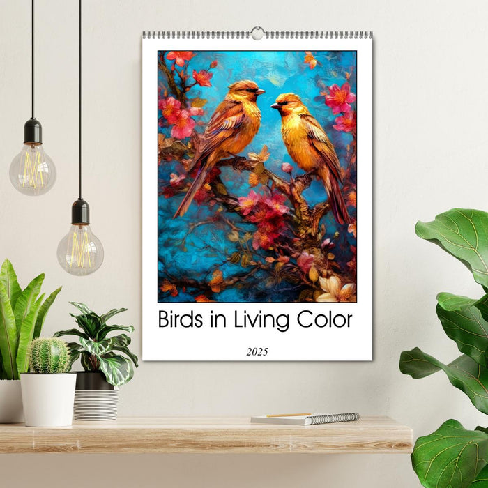 Birds in Living Color (CALVENDO Monthly Calendar 2025)