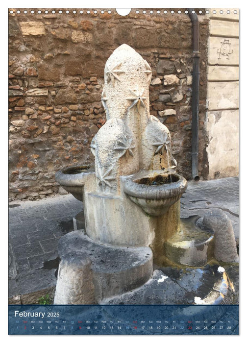 Small fountains of Rome (CALVENDO Monthly Calendar 2025)