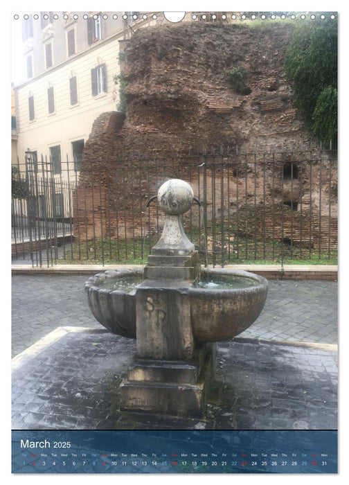 Small fountains of Rome (CALVENDO Monthly Calendar 2025)