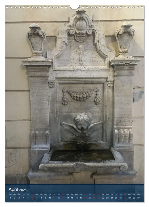 Small fountains of Rome (CALVENDO Monthly Calendar 2025)