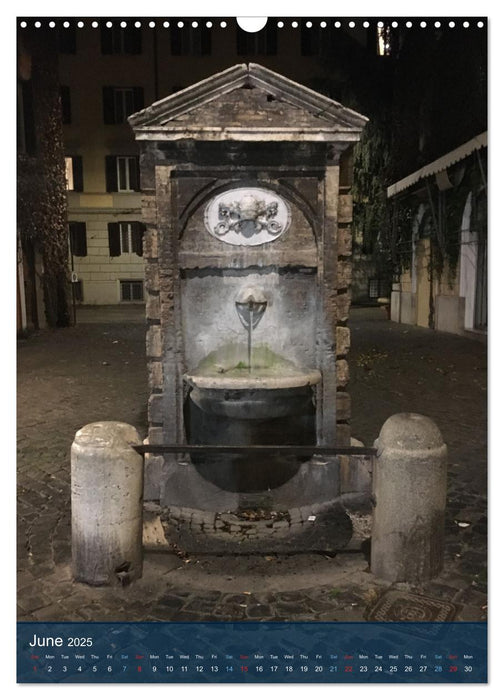 Small fountains of Rome (CALVENDO Monthly Calendar 2025)