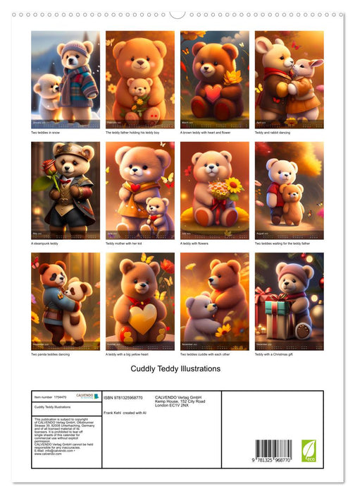 Cuddly Teddy Illustrations (CALVENDO Premium-Calendar 2025)